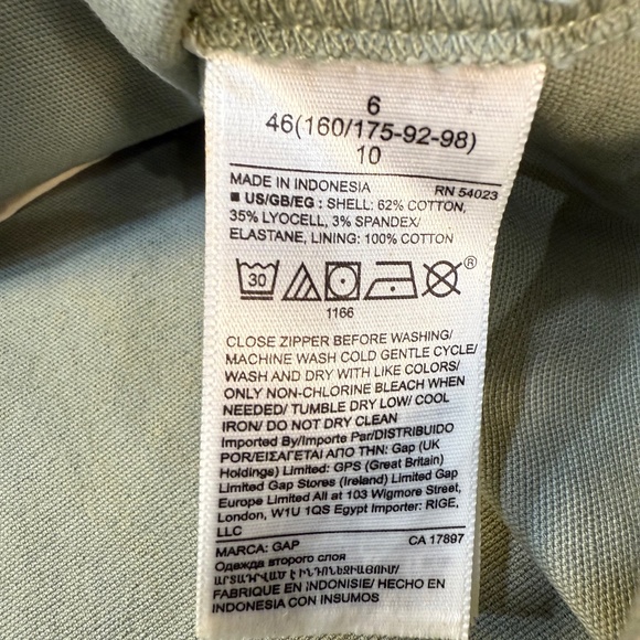 Gap Women's Paperbag Waist Tie Waist Skirt Size 6 Green Tencel Straight Skirt - Picture 8 of 11